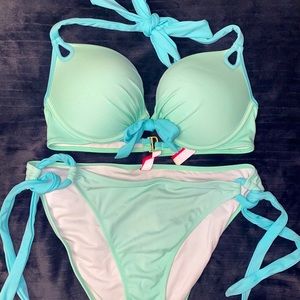 Victoria Secret Mint Bombshell Bathing Suit Set